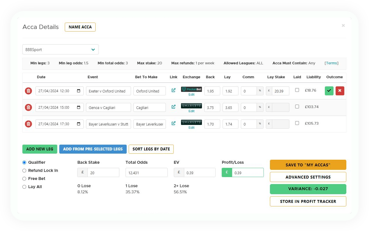 Acca catcher calculator image